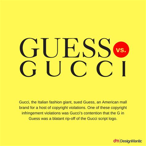 gucci vs guess logo|gucci vs guess copyright case.